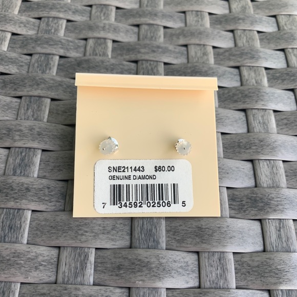 Diamond Love Knot Stud Earrings - Picture 3 of 3